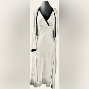 COPY - Jones New York nightgown and robe set off white with black trim